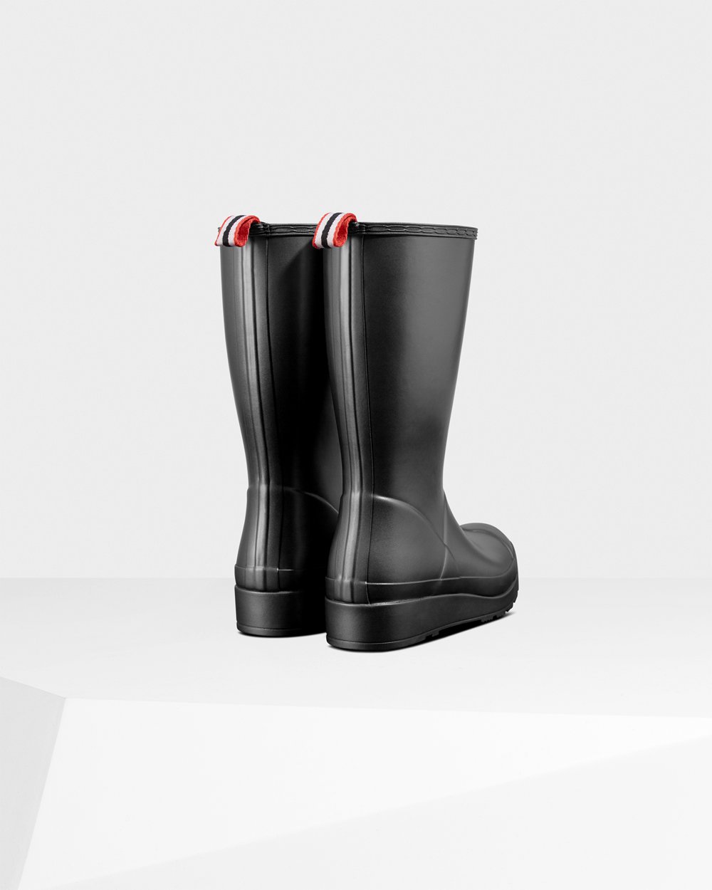 Play Botas Hunter Mujer Original Tall Pearlized Rain - Negras - Argentina 2170QUSRM